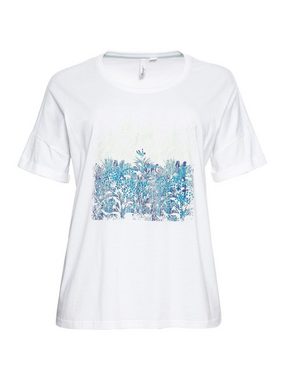 Sheego T-Shirt Große Größen mit Frontdruck und Ärmelaufschlag