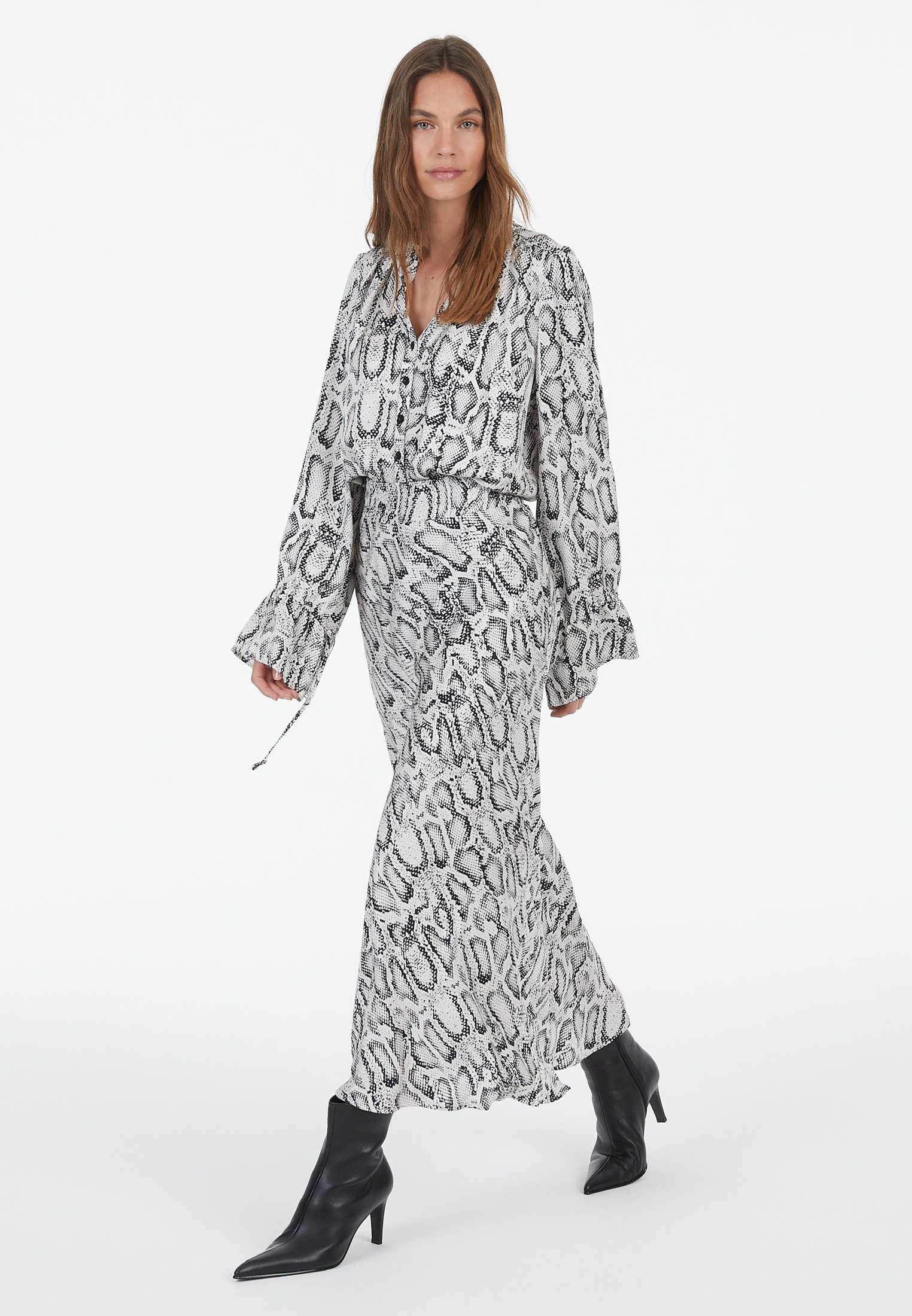 MARC AUREL Langarmbluse aus Viskose Satin günstig online kaufen