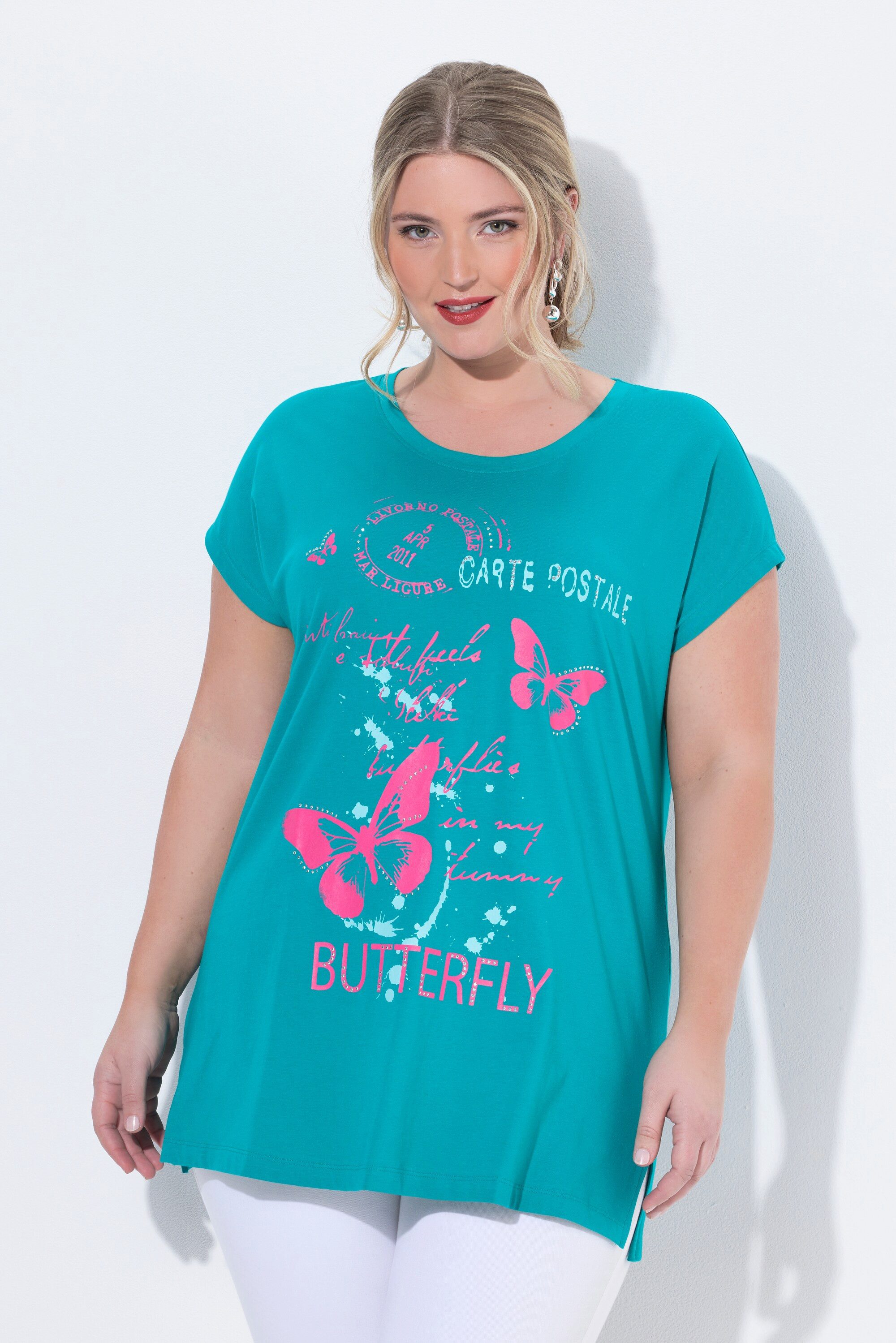MIAMODA T-Shirt T-Shirt Comfort Fit Schmetterlings-Motiv