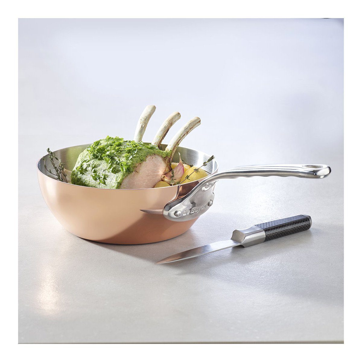 de Buyer Sauteuse Inocuivre, 20 cm / 1,7 L