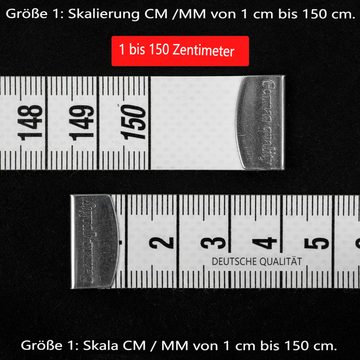 FELIXLEO Maßband 2 Stück Schneidermaßband,2 in 1 Maßband Skalierung 150 cm