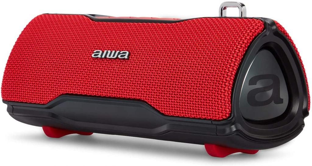 Aiwa BST-500 Bluetooth Lautsprecher Boombox TWS, IP67, 12W, Hyperbass Bluetooth-Lautsprecher (Bluetooth, 12 W, Wiederaufladbarer Akku)