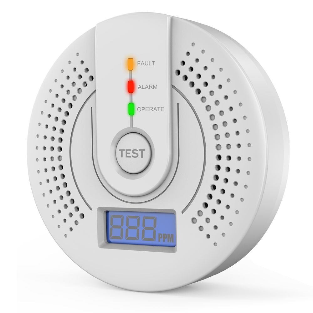 HUGERSTONE 2er-Pack Kohlenmonoxid Melder, Kohlenmonoxid Detektor CO-Melder (LCD-Display, Mit LCD-Display,Größe:9,5 x 9,5 x 3 cm)