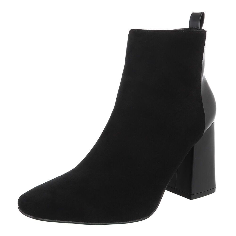Ital-Design Elegante Ankle Boots mit Blockabsatz für Damen High-Heel-Stiefe günstig online kaufen