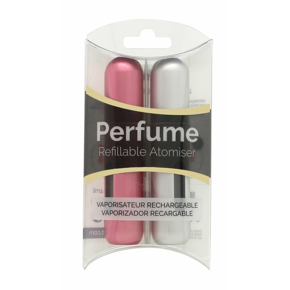 Sonnenschutzcreme Refillable Atomiser Spray (2er Pack in Rosa und Silber)
