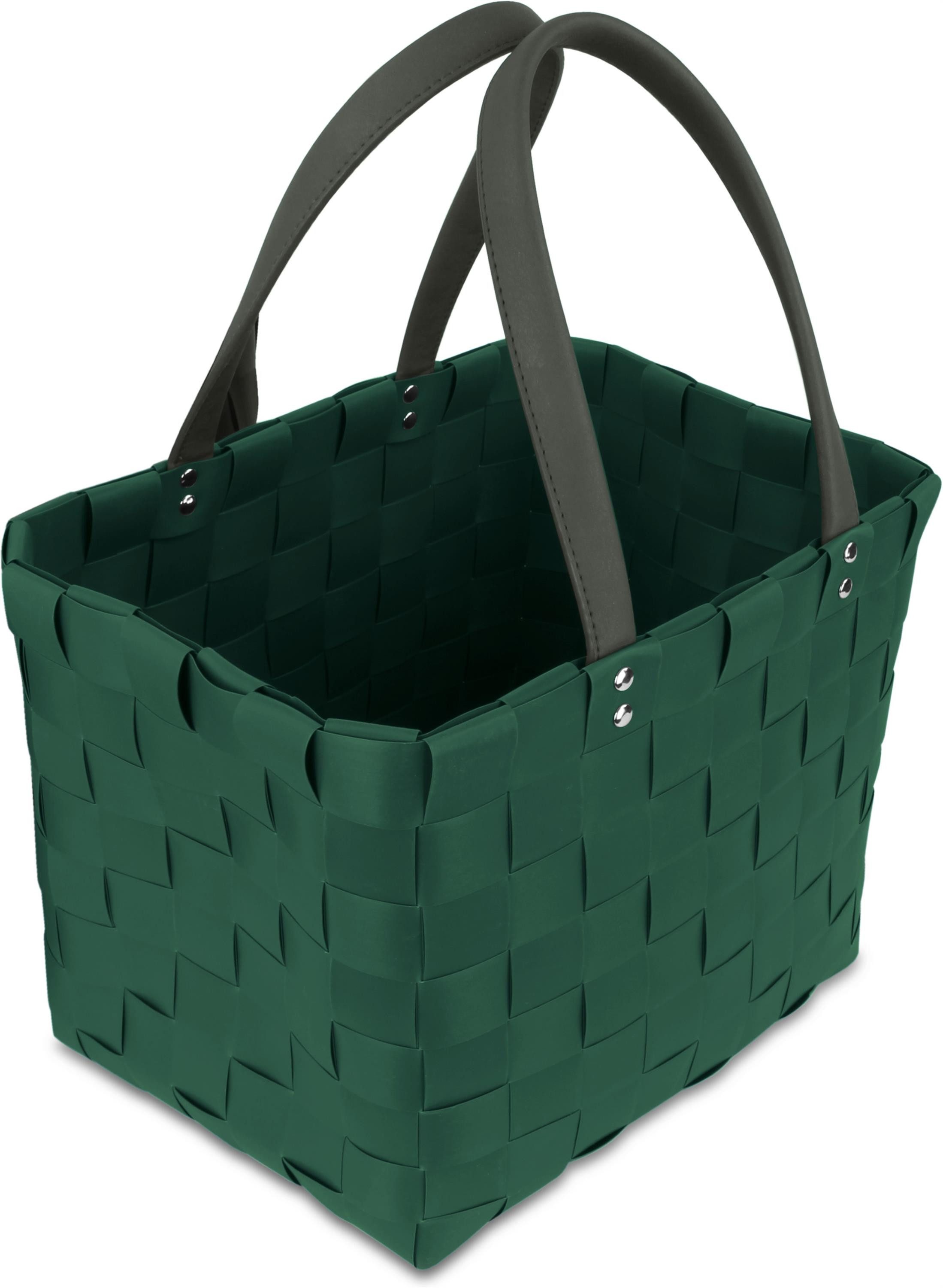 normani Einkaufskorb Einkaufskorb mit PU-Henkeln, 20 l, pflegeleichtes Material