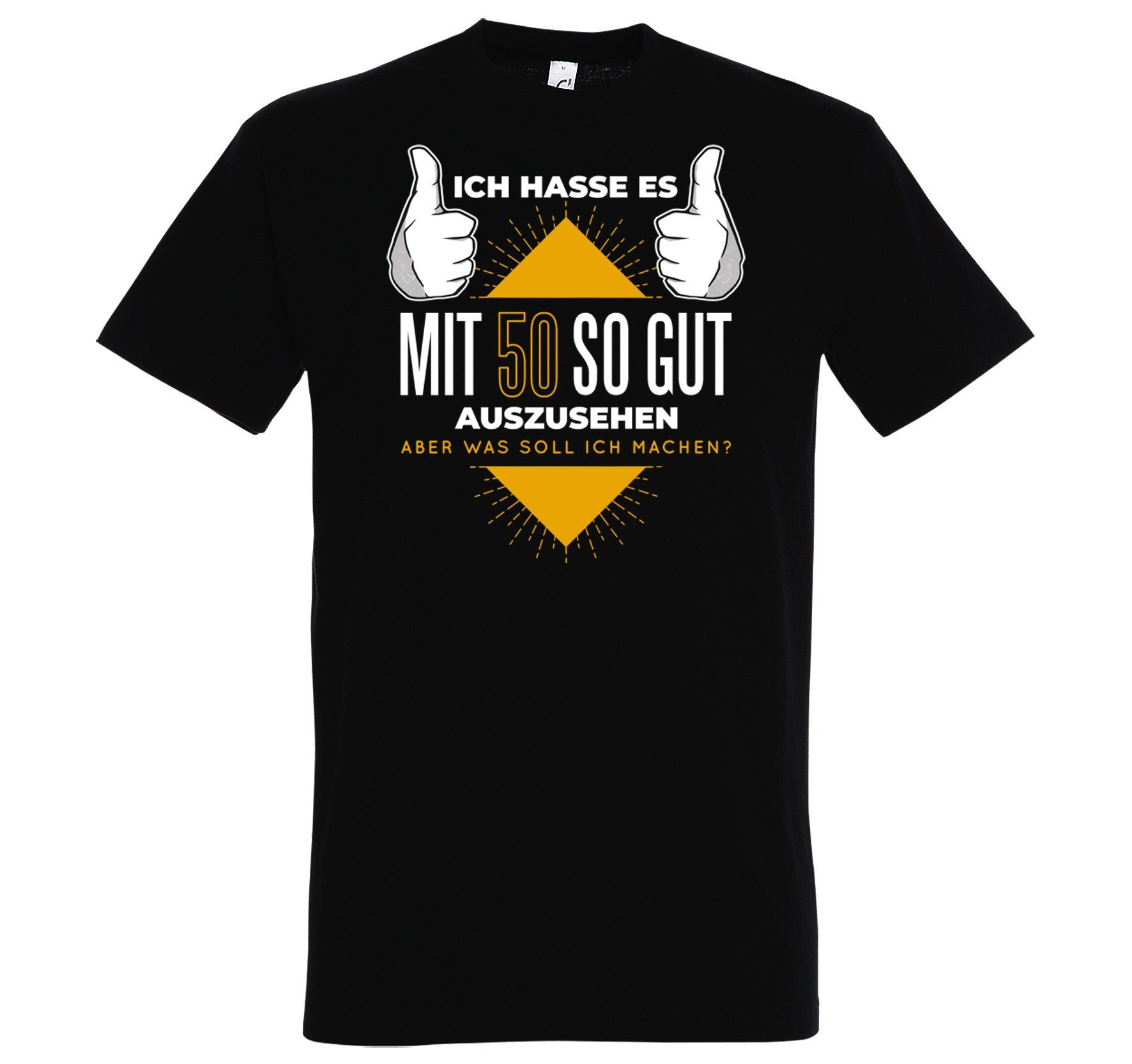 Youth Designz T-Shirt 50 und Gutaussehend Herren Shirt mit lustigem Spruch günstig online kaufen