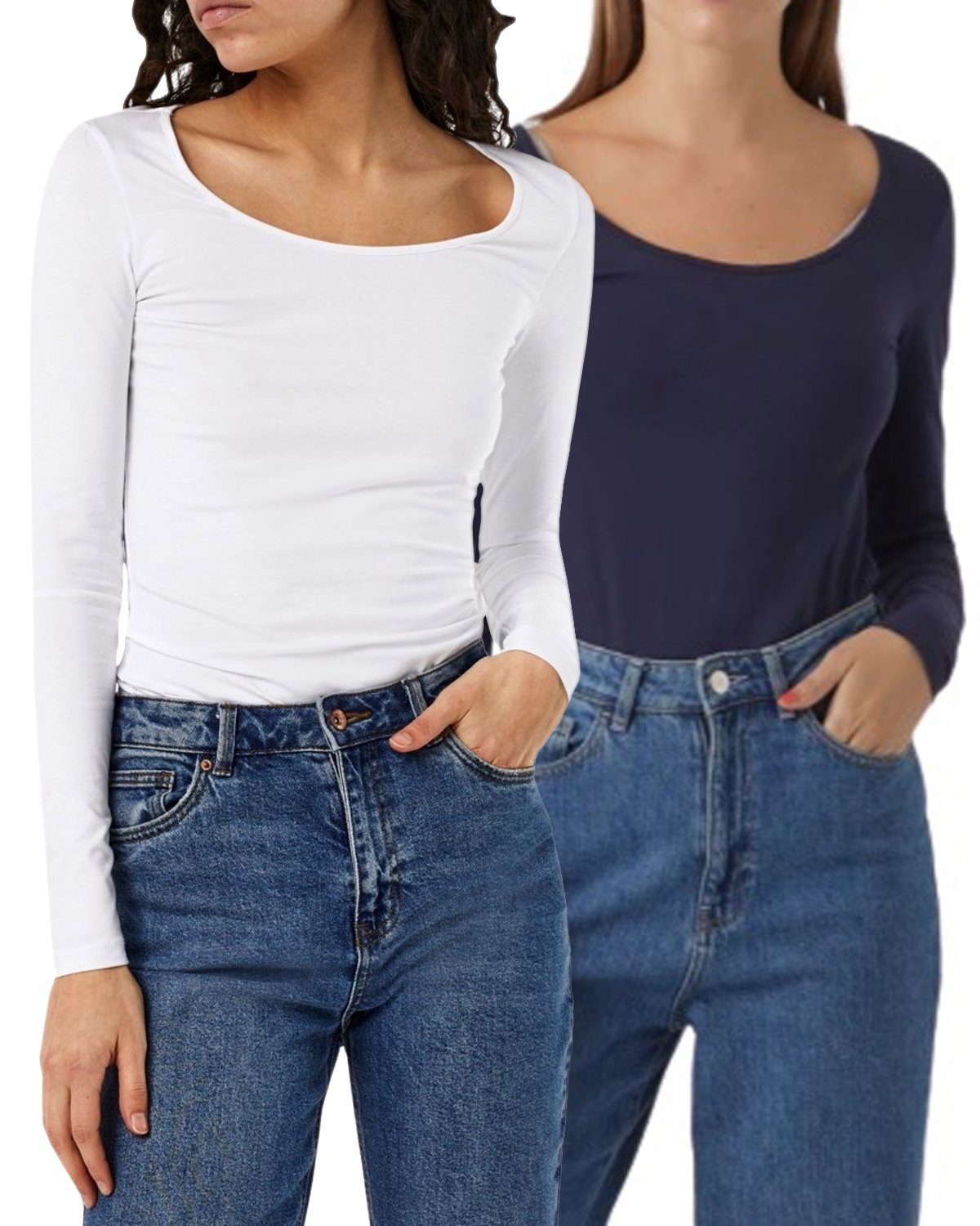 Vero Moda Langarmshirt stilvolle Longsleeves mit günstig online kaufen