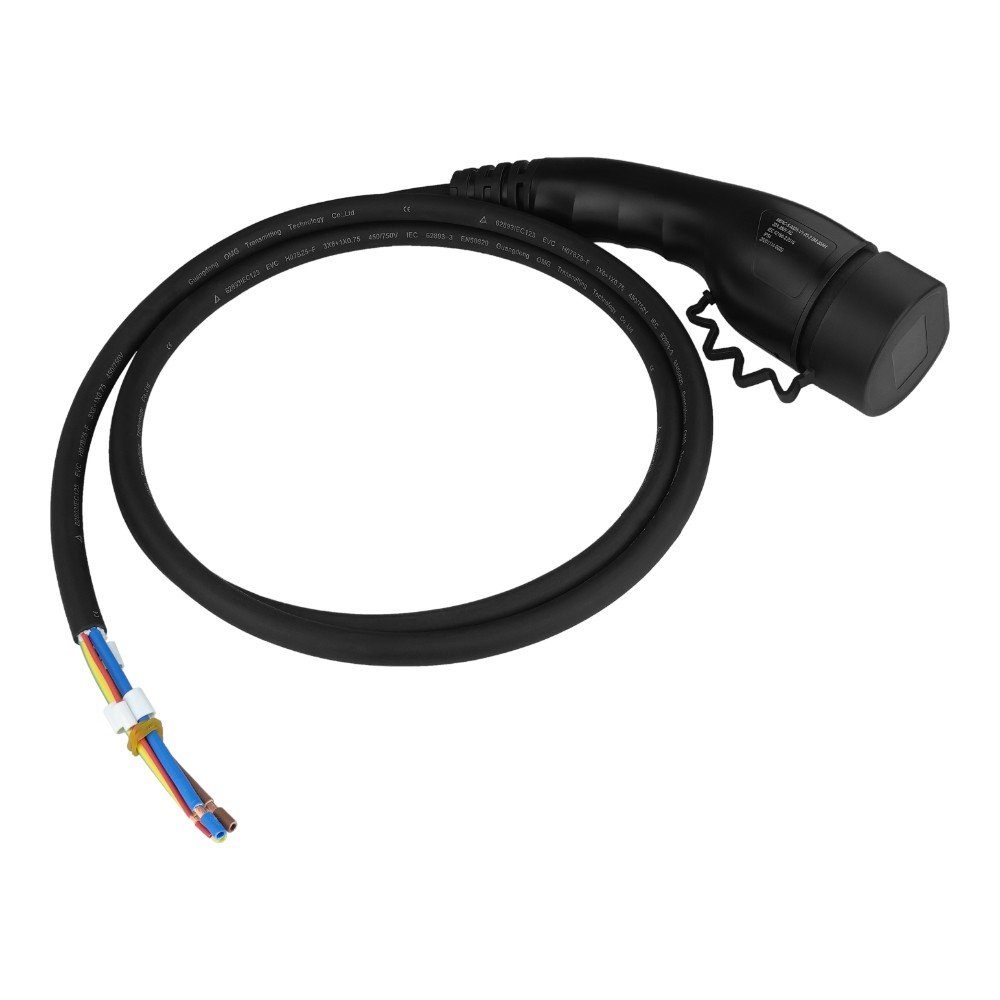 Ladestecker Ladekabel Elektroauto TYP 2 mit Kabel 2m offen Ende 7,2kW Autoladekabel