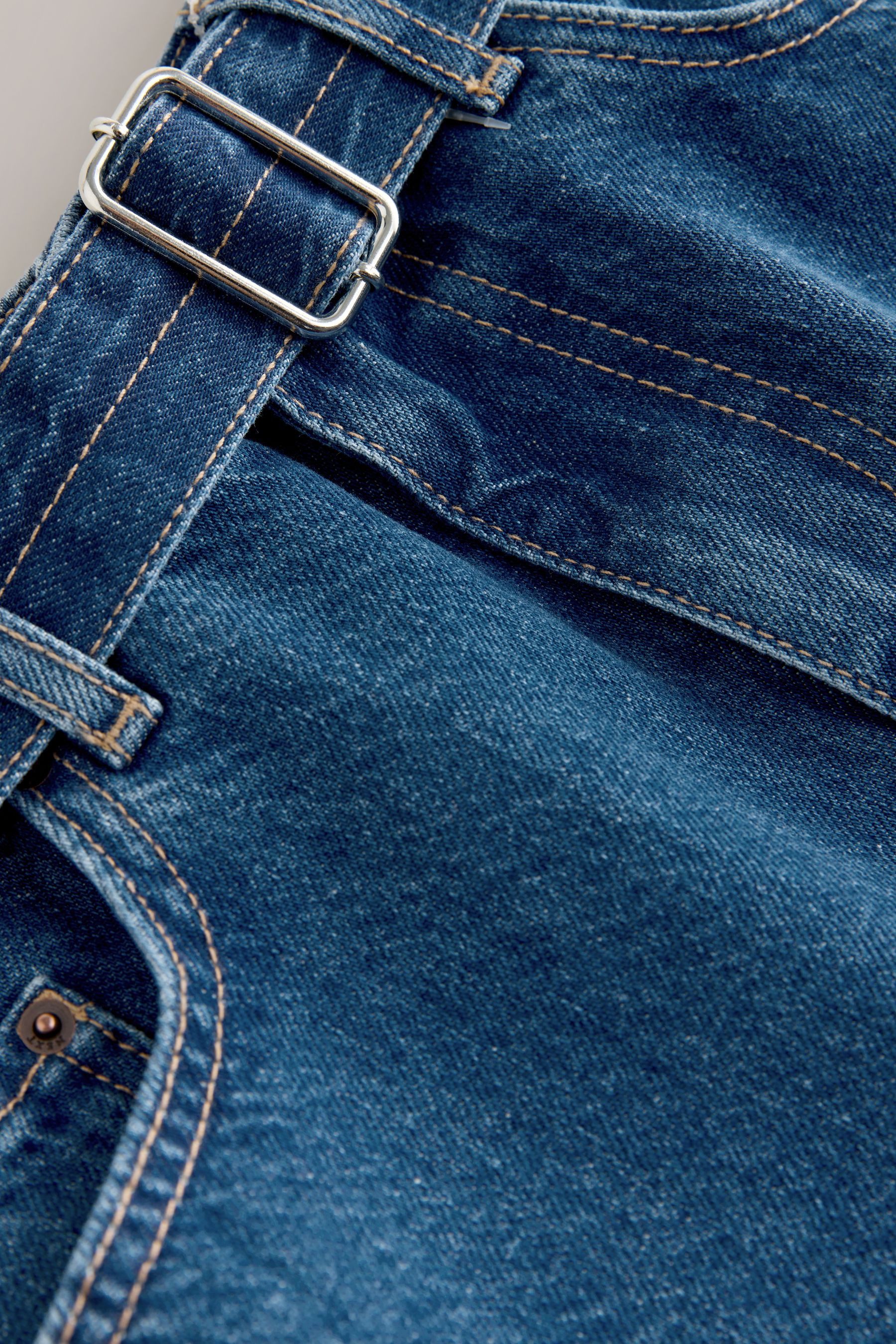 Next Weite Jeans Jeans mit Barrel-Bein und Gürtel (1-tlg)