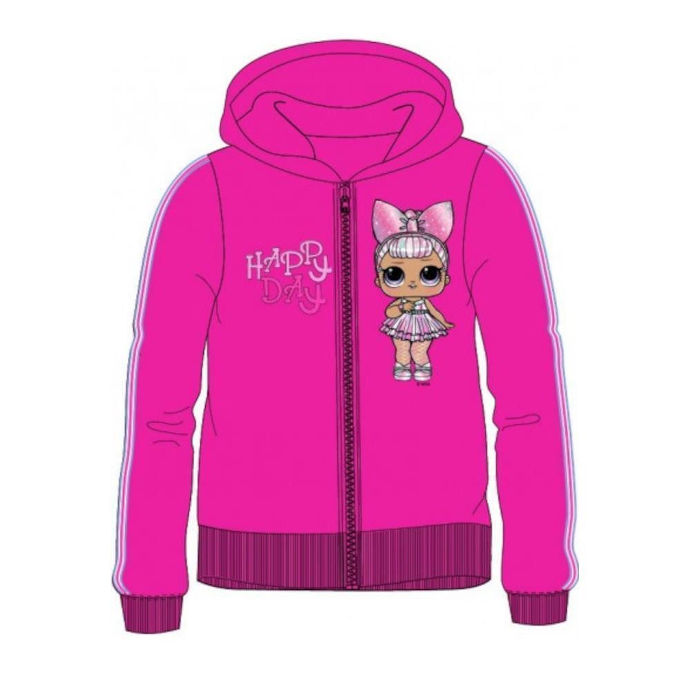L.O.L. SURPRISE! Sommerjacke L.O.L. Mädchen Jacke mit Kapuze, Sweatshirt, Grau, odeer Pink