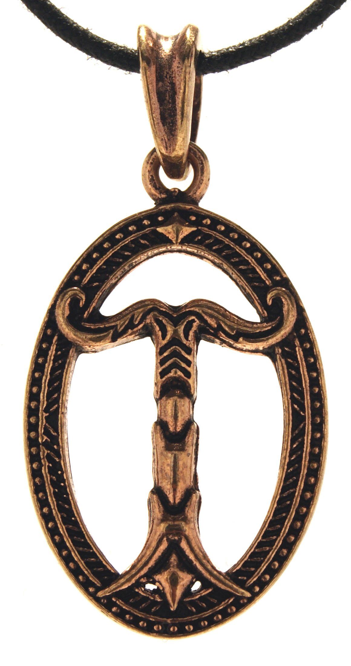 Kiss of Leather Kettenanhänger Irminsul Anhänger Bronze Band Irmensul Lebensbaum Baum