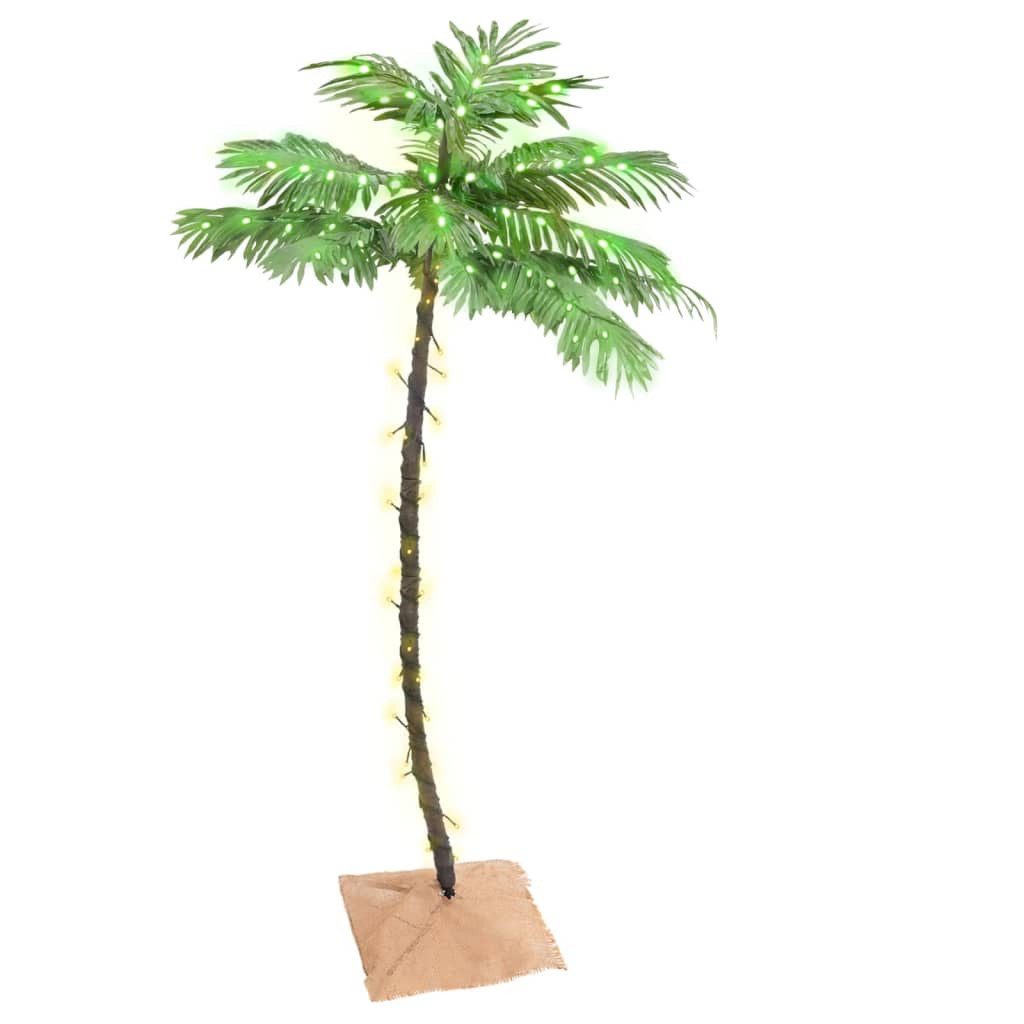 vidaXL LED Baum Künstliche Palme mit 88 LEDs Warmweiß 150 cm