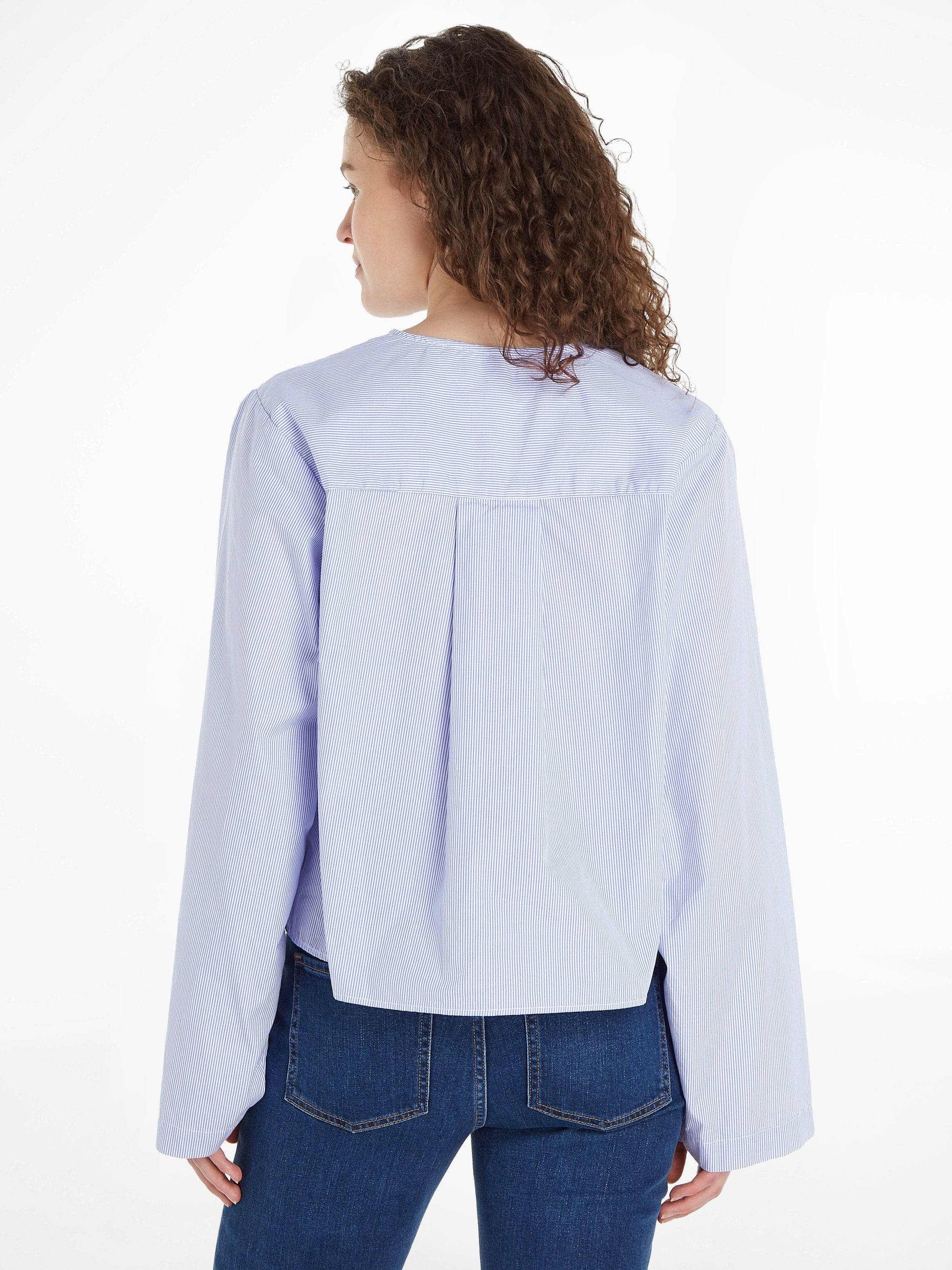 Tommy Hilfiger Hemdbluse COTTON STP V-NECK günstig online kaufen