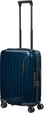 Samsonite Hartschalen-Trolley Nuon metallic dark blue, 55 cm, 4 Rollen, Handgepäck Reisekoffer Trolley Volumenerweiterung USB-Schleuse