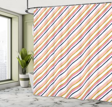 Abakuhaus Duschvorhang Moderner Digitaldruck mit 12 Haken auf Stoff Wasser Resistent Breite 175 cm, Höhe 180 cm, Streifen Abstrakte weiche Bürste Farbe