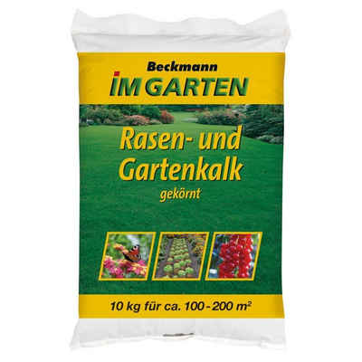 Beckmann IM GARTEN Rasendünger Rasenkalk Gartenkalk 10 kg Beutel Bodenhilfsstoff Bodenverbesserer