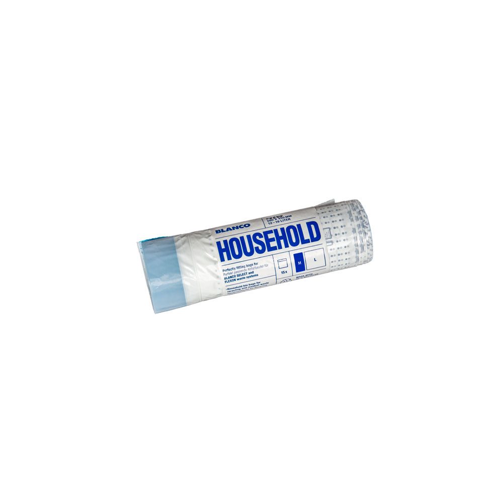 Blanco Einbaumülleimer Haushaltsmüllbeutel M (15-19 Liter Eimer), 50% recycelter Kunststoff