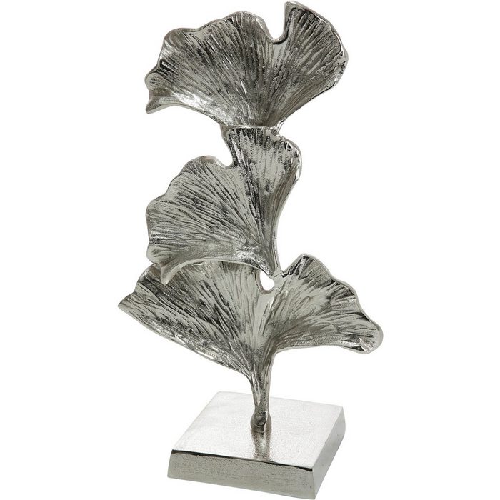 GILDE Dekoobjekt Skulptur Ginkgo silber (1 St) Höhe 40 cm aus Metall Wohnzimmer