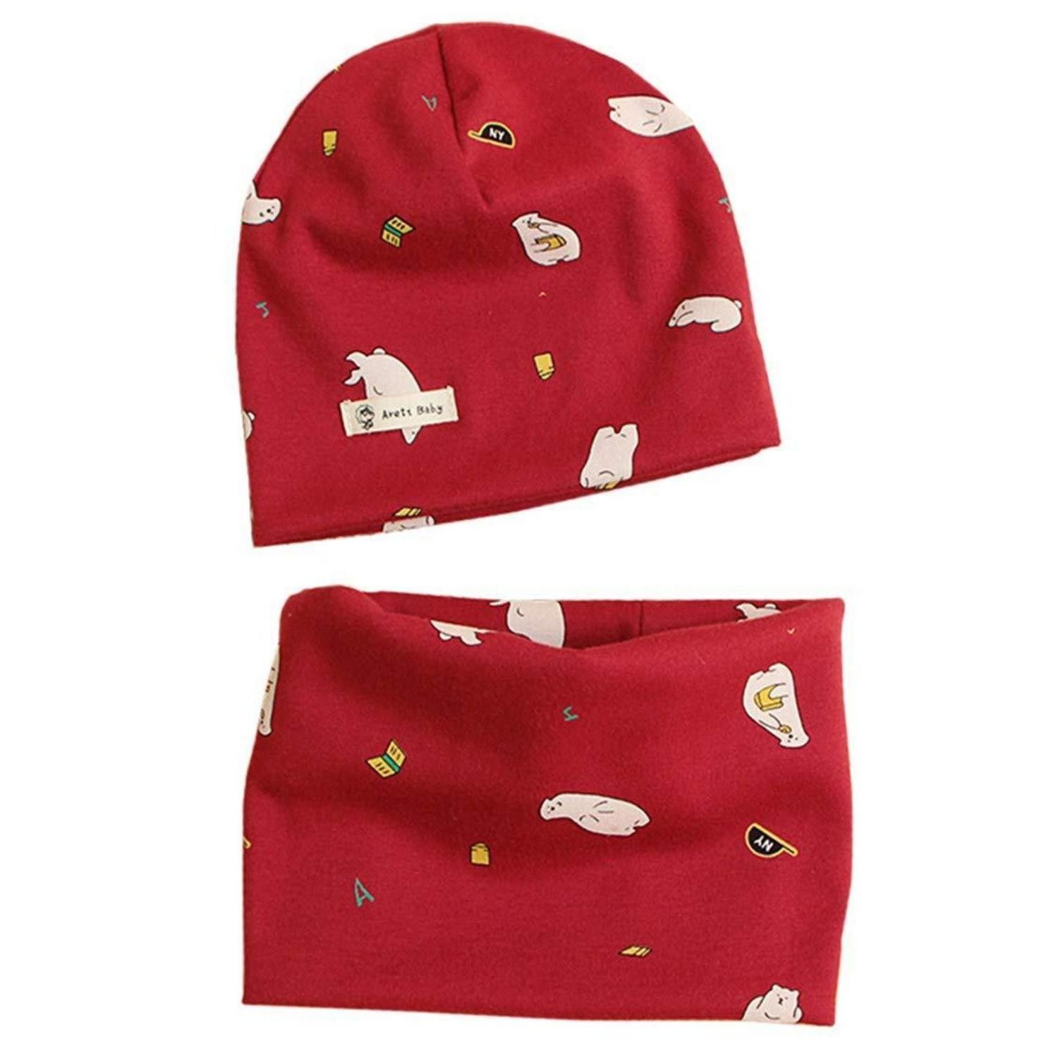 LuxusKollektion Beanie Baby Mütze mit Schal 0-6 Monate Baumwolle (1-St)