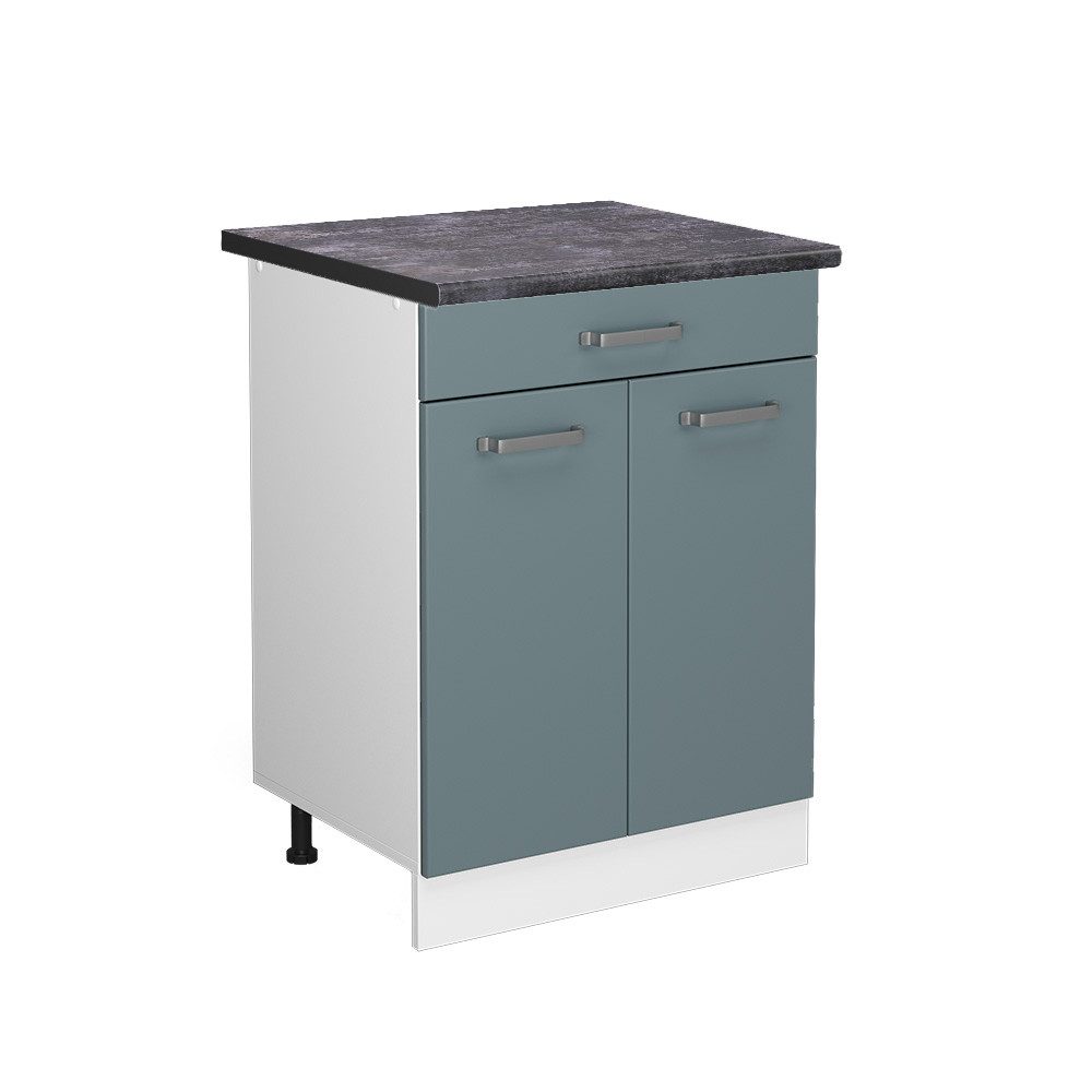Vicco Unterschrank R-Line, Blau-Grau/Weiß, 60 cm günstig online kaufen