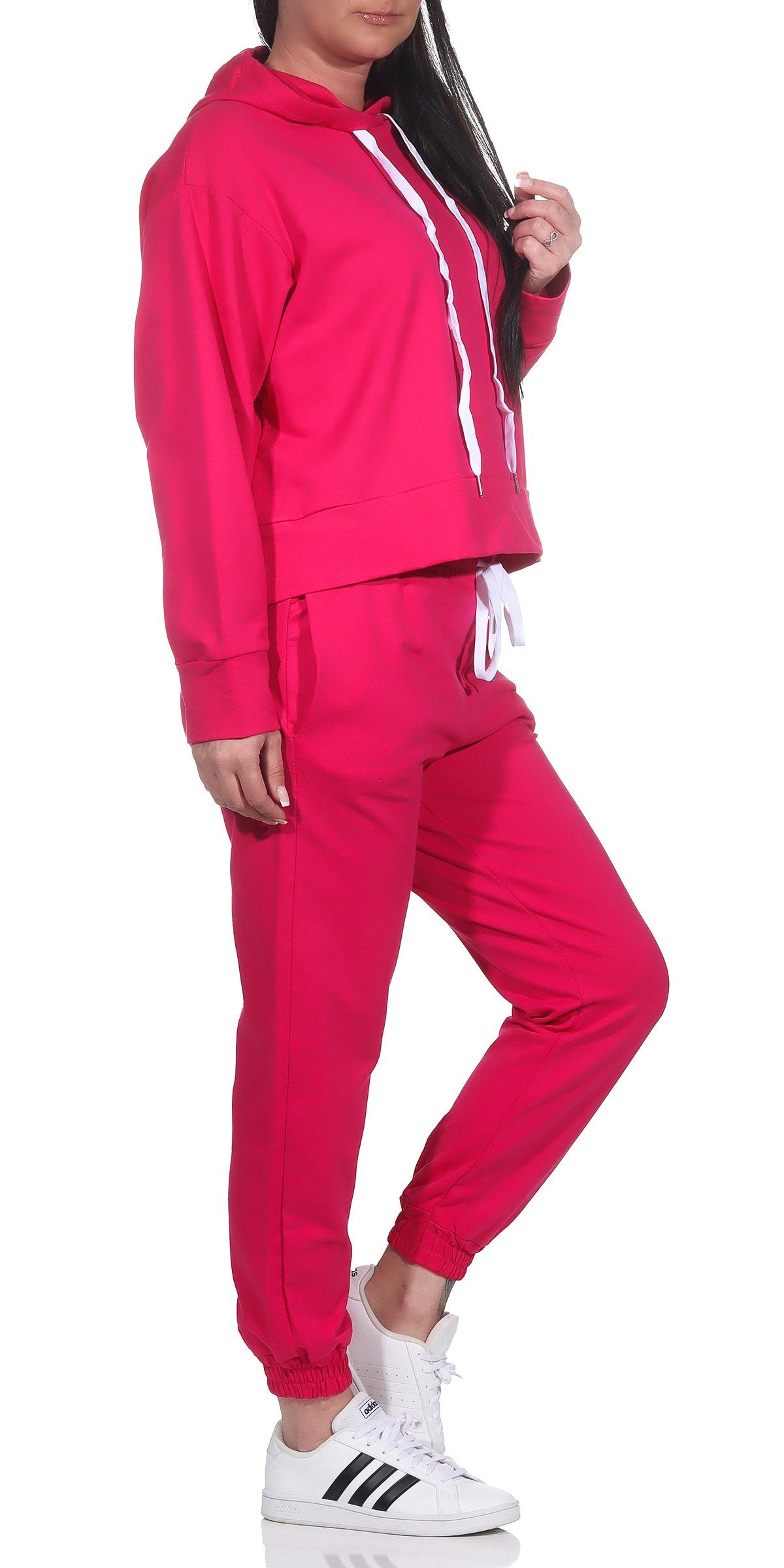 CLEO STYLE Jogginganzug Damen Jogginganzug 83991 Pink