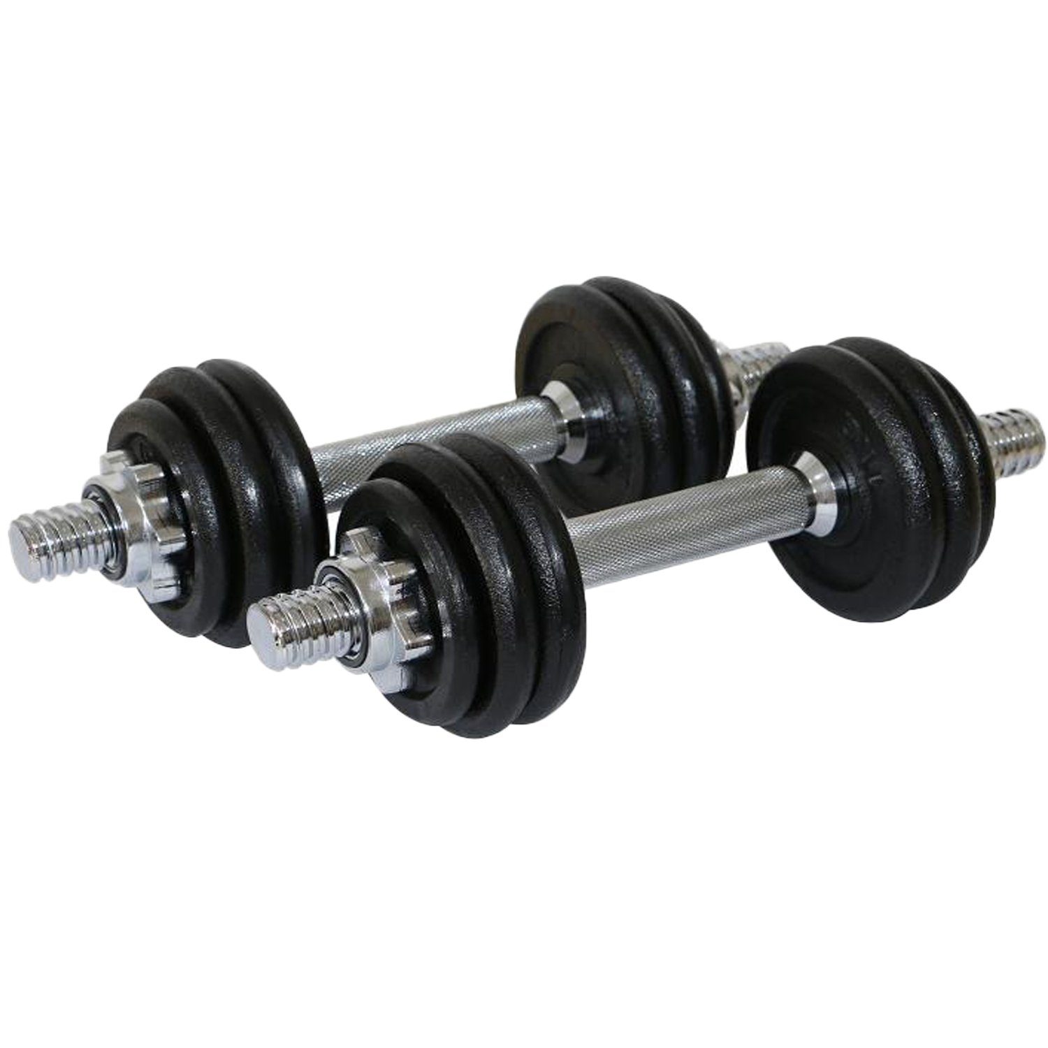 Sporttrend 24 Hantel-Set Verstellbares Kurzhantel Set 15kg, Hantel Set mit Gewicht und Hantelstange