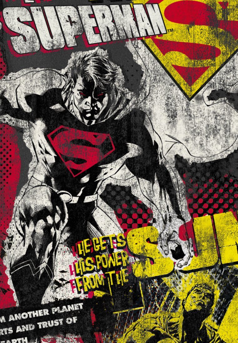 Superman authentischen T-Shirt im LOGOSHIRT Design dunkelgrau