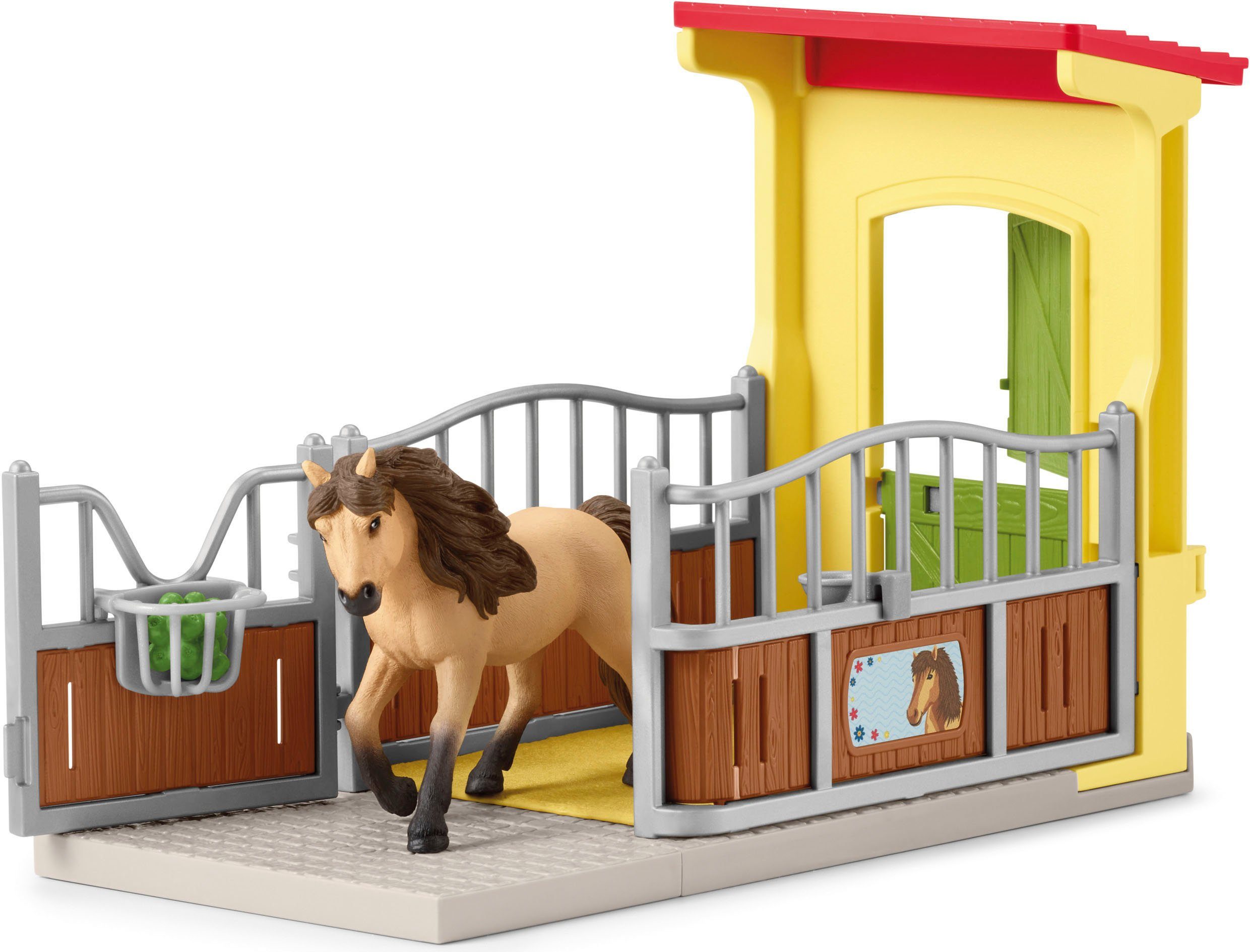 Schleich® Hengst WORLD, Ponybox FARM Spielwelt (42609) mit Islandpferd