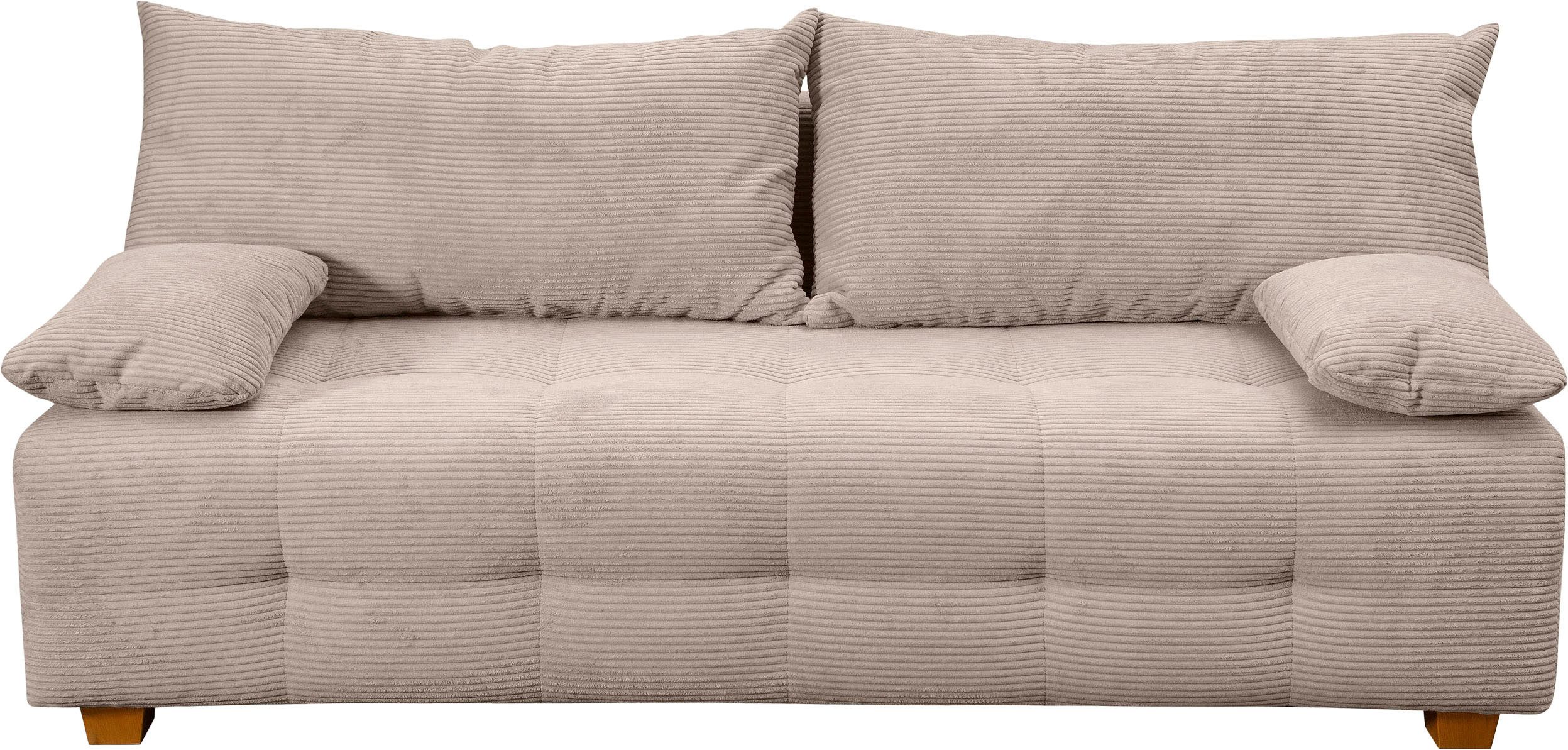 COLLECTION AB Schlafsofa Bella, B: 196 cm, Liegefl. 145x196 cm, Bettfunktion, Bettkasten & 2 Armlehnenkissen, Federkern