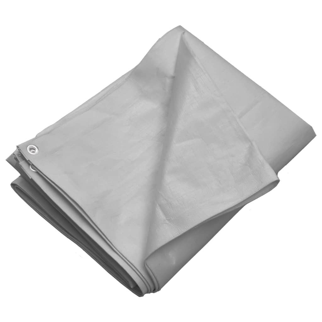 vidaXL Schutzplane Abdeckplane 260 g/m² 6x10 m Grau HDPE (1-St)