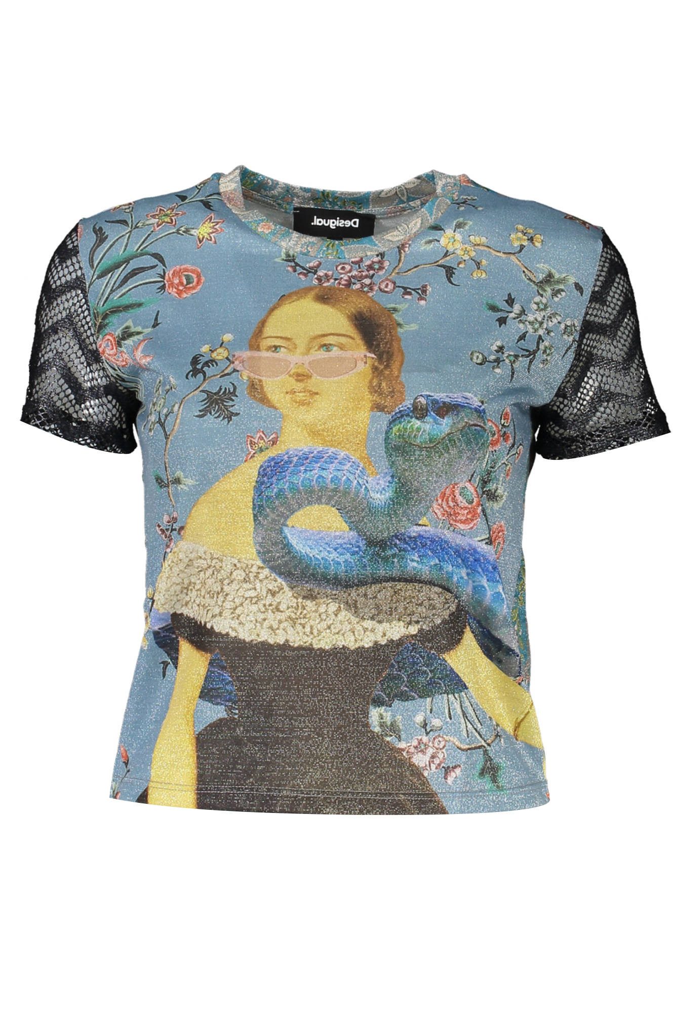 Desigual T-Shirt Damen Kurzarm T-Shirt Blau – Stylisches Design