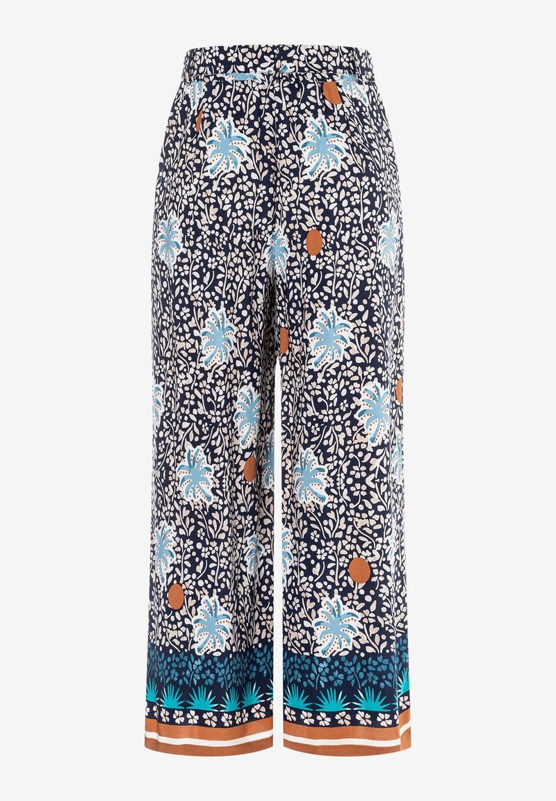 MORE&MORE Stoffhose Printed Culotte Pant günstig online kaufen