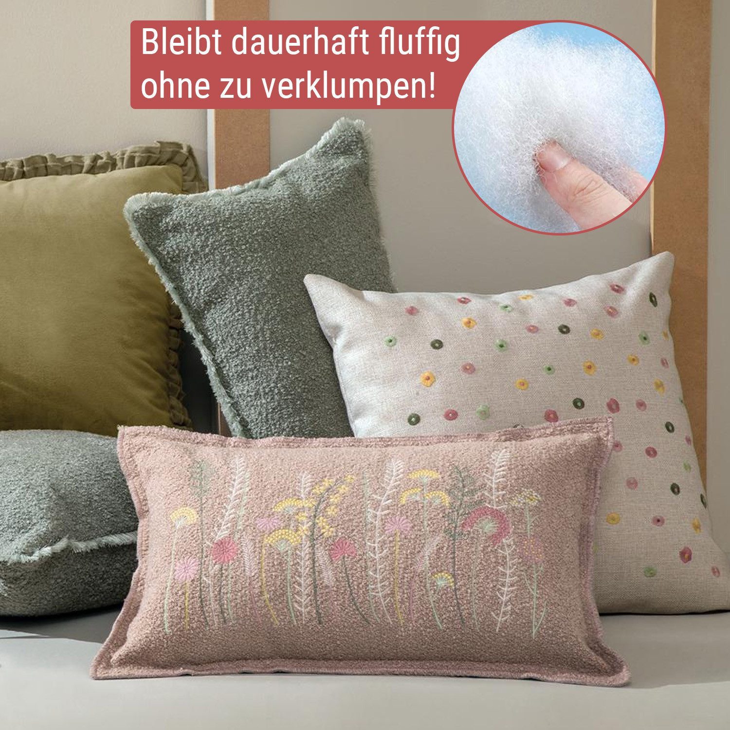 Eve Textile GmbH Kissenfüllung Füllwatte Weich Polyester Füllung Kissen Kuscheltiere DIY-Projekte, Perlenfüllwatte Formstabil Waschbar & Hypoallergen Trocknergeeignet