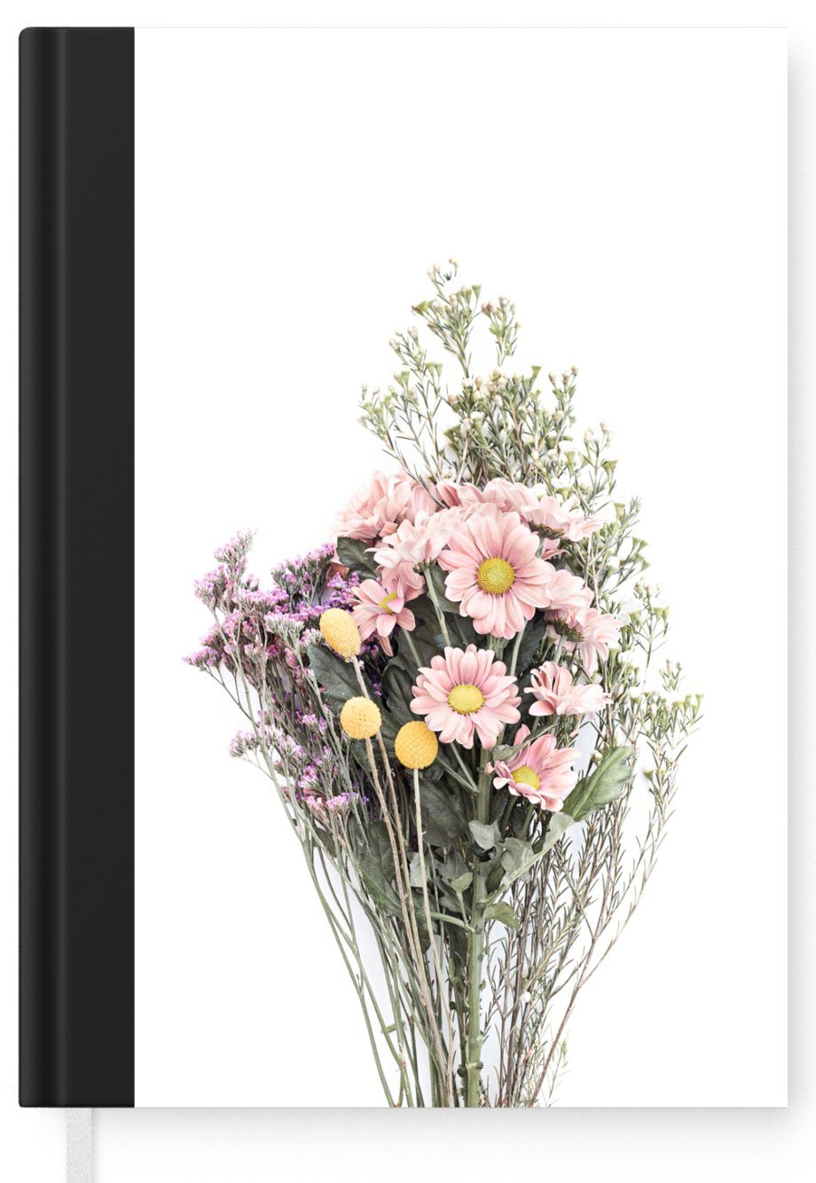 MuchoWow Notizbuch Blumen - Strauß - A5, Haushaltsbuch Seiten, Merkzettel, Natur Frühling, Notizheft, 98 Pflanzen - Tagebuch, Journal, 