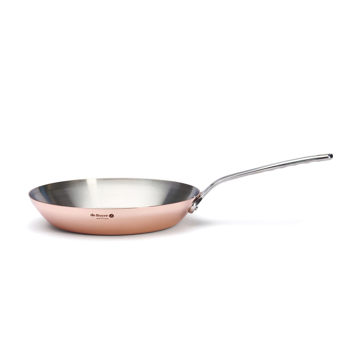 de Buyer Bratpfanne Prima Matera, Kupfer-Pfanne 24 cm induktionsgeeignet - Edelstahlgussgriff