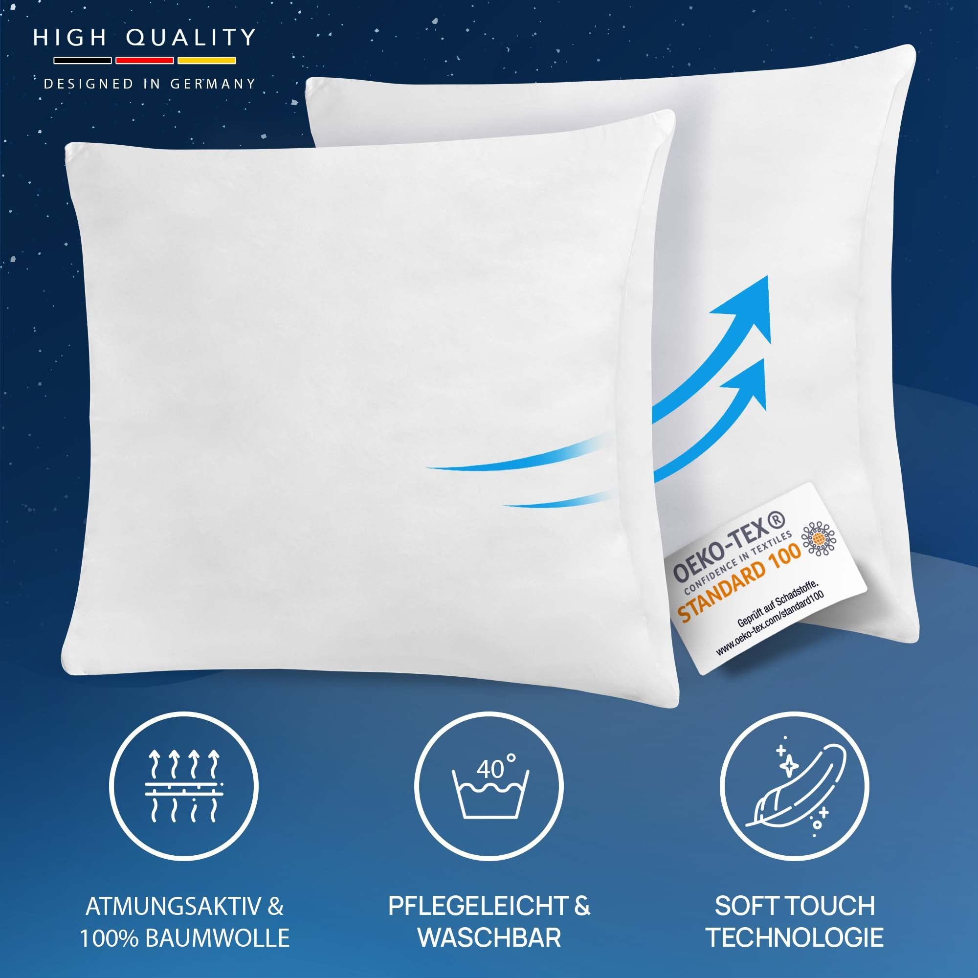 LILENO HOME Federkissen geeignet für Allergiker in verschiedenen Größen - M günstig online kaufen