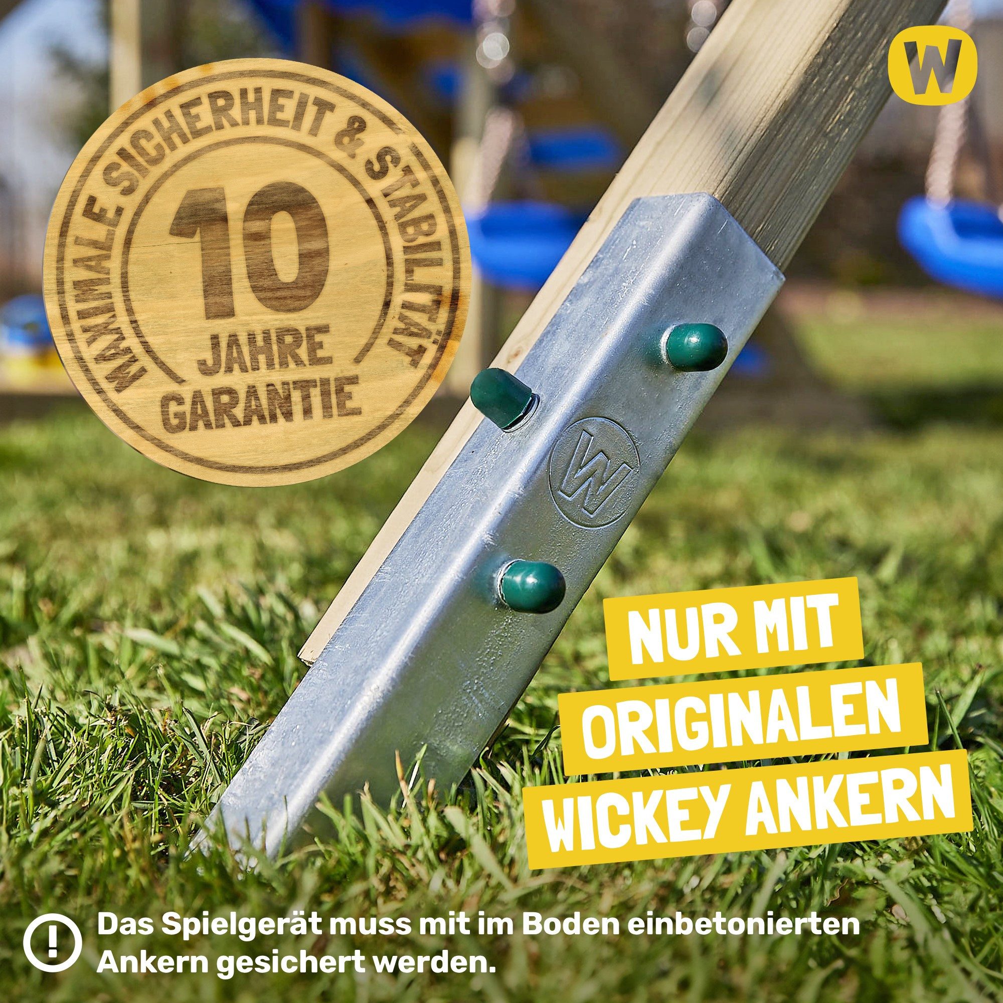 Wickey Doppelschaukel Smart Shake – Kinderschaukel mit Rutsche & Motorik-Modulen, (Holzschaukel - Kompaktes Multitalent mit Zubehör individuell erweiterbar, Gar – Bild 3 von 5