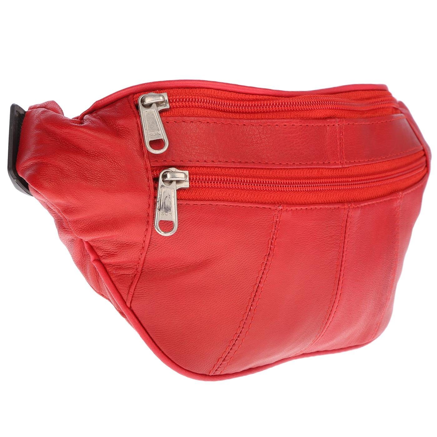 Christian Wippermann Bauchtasche XL große echt Leder Bauchtasche Tasche Hüfttasche, RFID Schutz