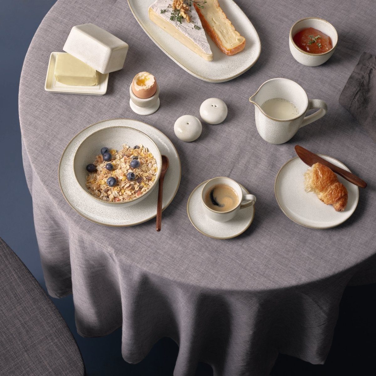 ASA SELECTION Servierplatte SAISONS Platte oval sand 31 x 18 cm, Steinzeug, (Platten oval), Geschirr