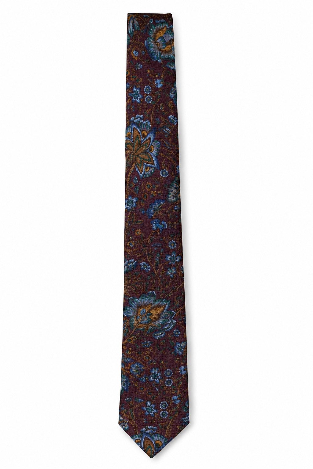 Seidenfalter Krawatte - Krawatte 6cm - Seidenkrawatte rot floral