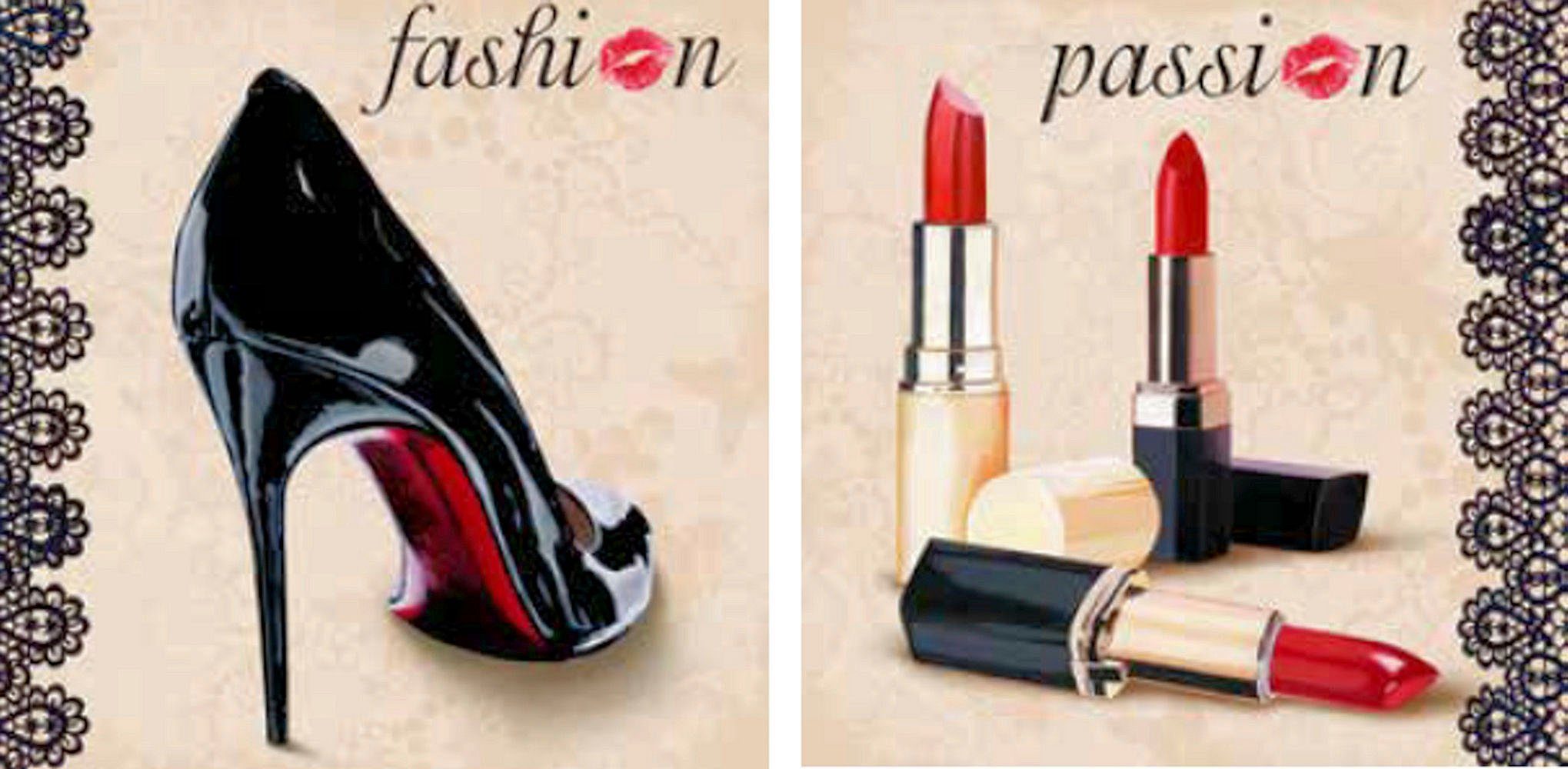 my home Kunstdruck »MICHELLE CLAIR / Fashion - Passion«, (Set, 2 Stück)-Otto