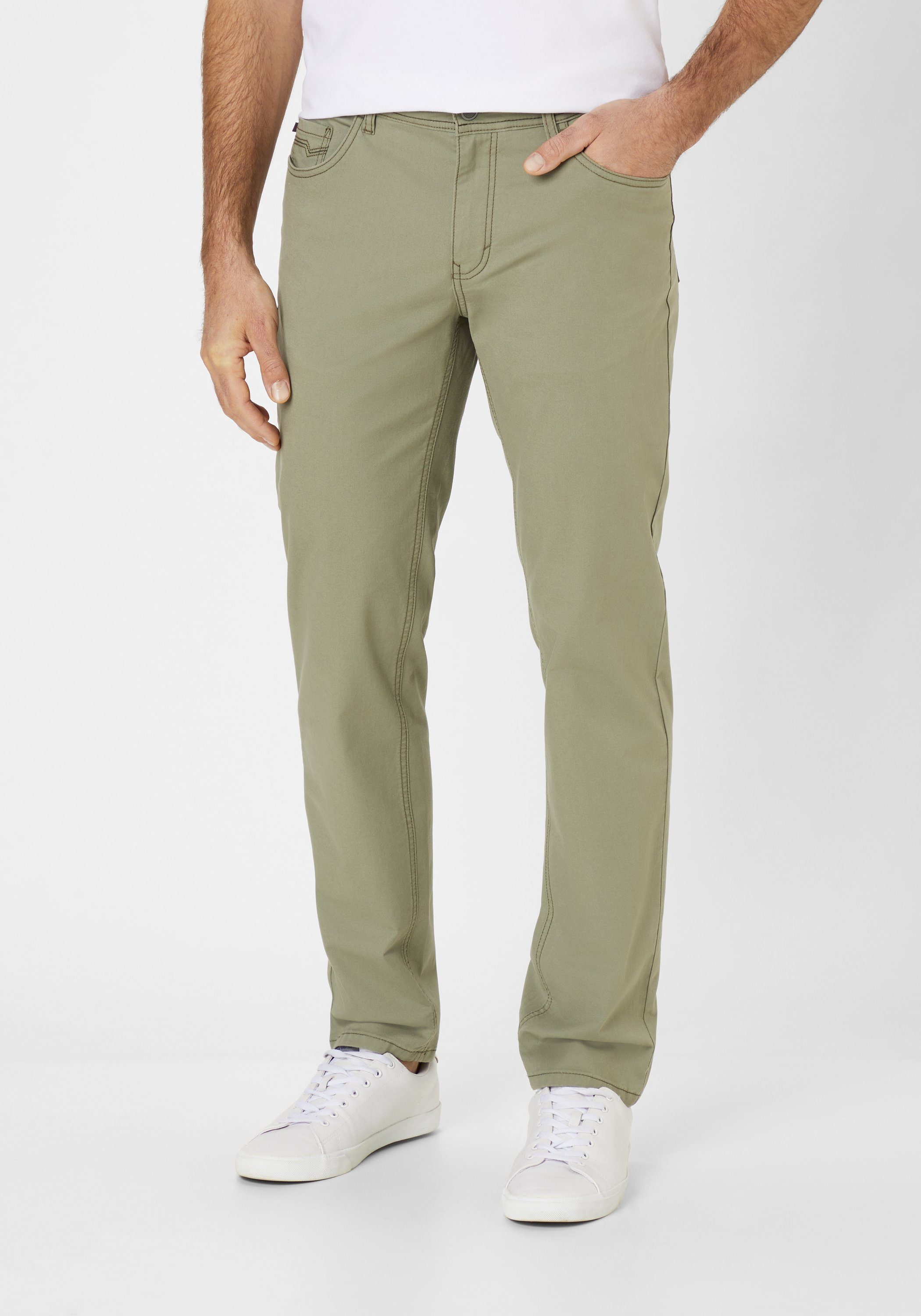 Redpoint Stoffhose MILTON Straight-Fit 5-Pocket Hose mit Stretch khaki