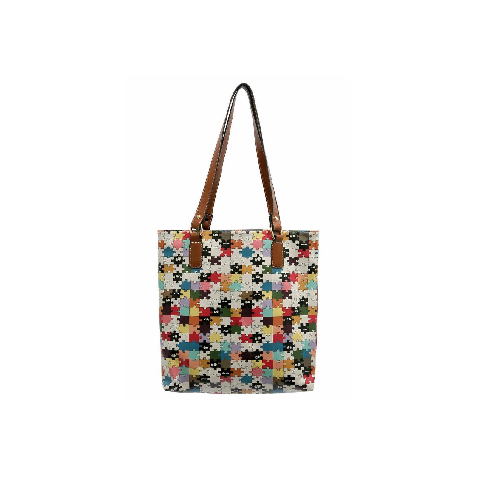 DOGO Umhängetasche Multi Pocket Bag Shopper-Tasche In The Puzzle Damen, Handgefertigt