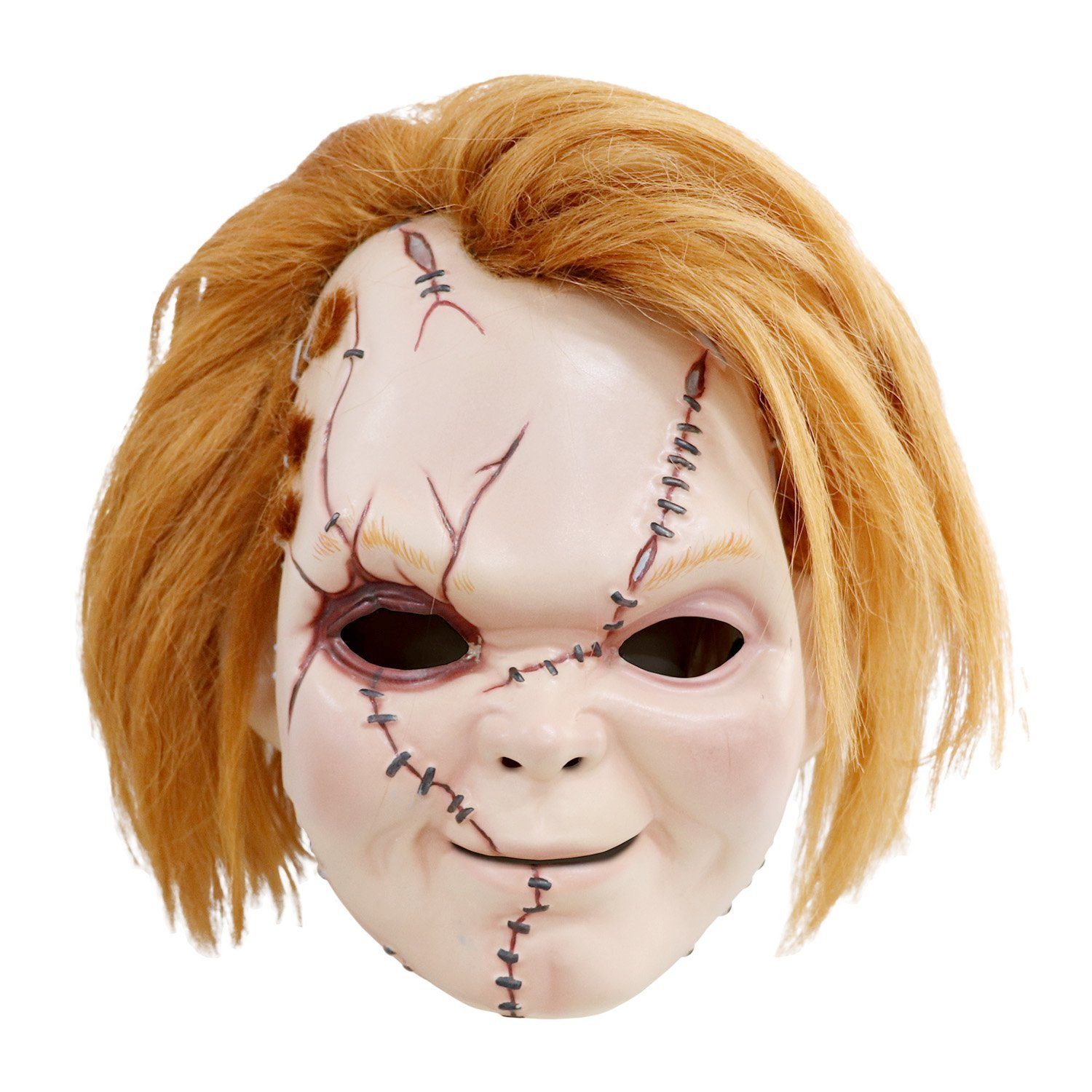 Trick or Treat Verkleidungsmaske Curse of Chucky - Vernarbter Chucky Maske, Diese Horrorpuppe ist nicht totzukriegen