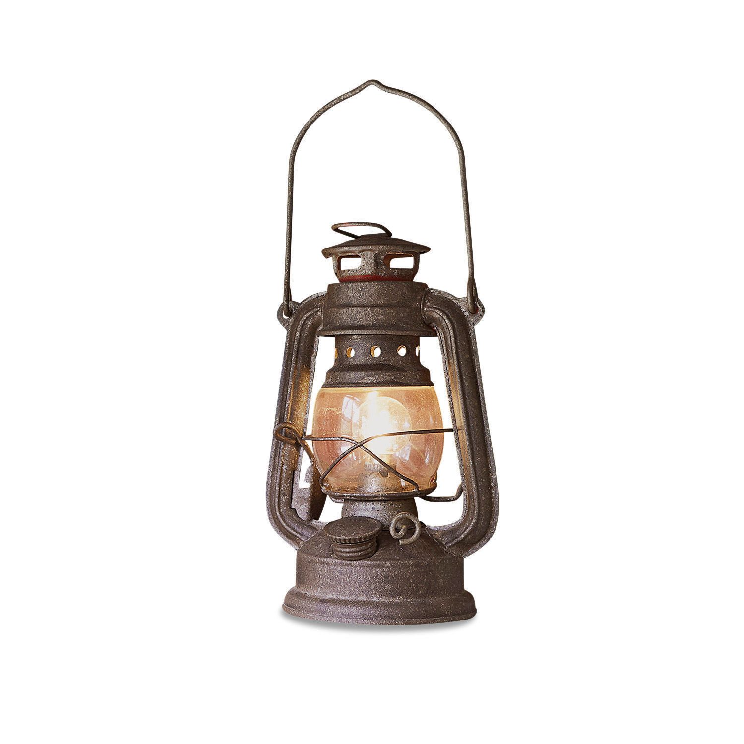 Mirabeau LED Laterne LED-Laterne Oxcroft antikbraun, stilvolles Interieur, Warmweißes LED-Licht, Eisen mit Antik-Finish