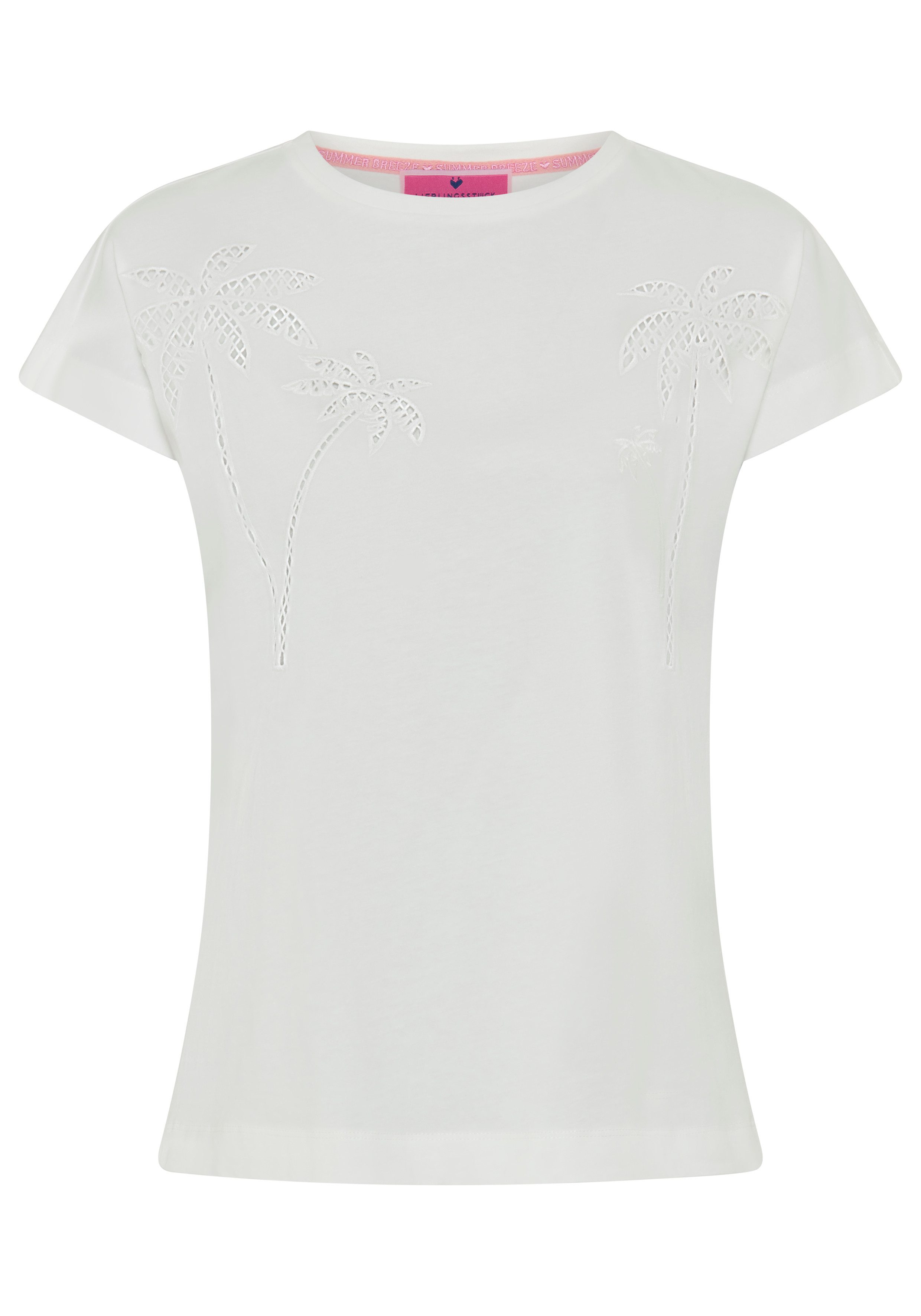 Lieblingsstück T-Shirt LaceL mit Lochstickerei, Rundhals