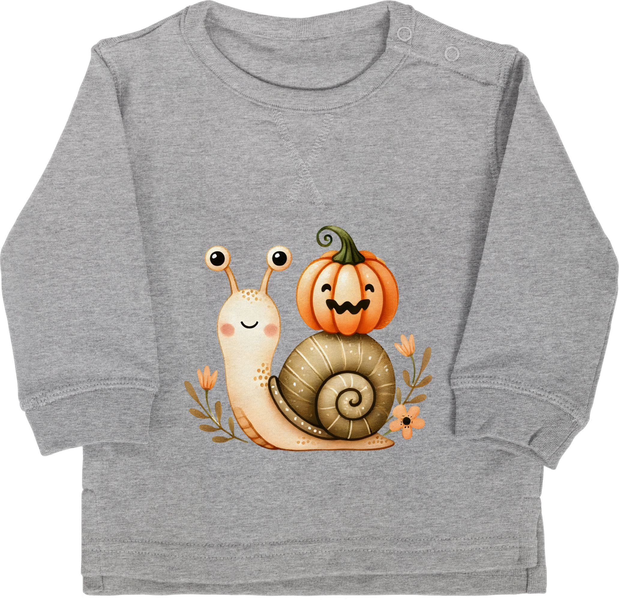 Sweatshirt Süße Schnecke mit Kürbis, Herbstliches Baby und Kinder Motiv, Niedli
