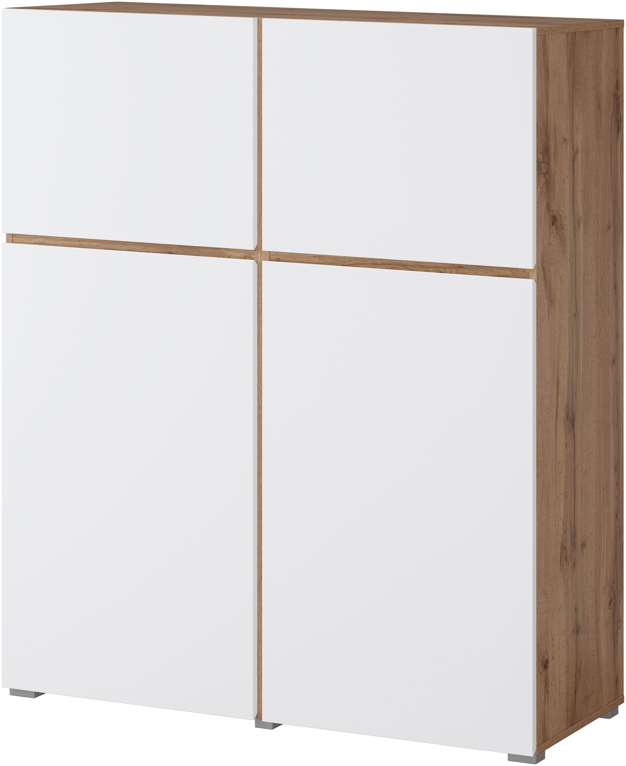 INOSIGN Highboard Cross, moderne grifflose Hochkommode mit 4 Türen,Türkommo günstig online kaufen