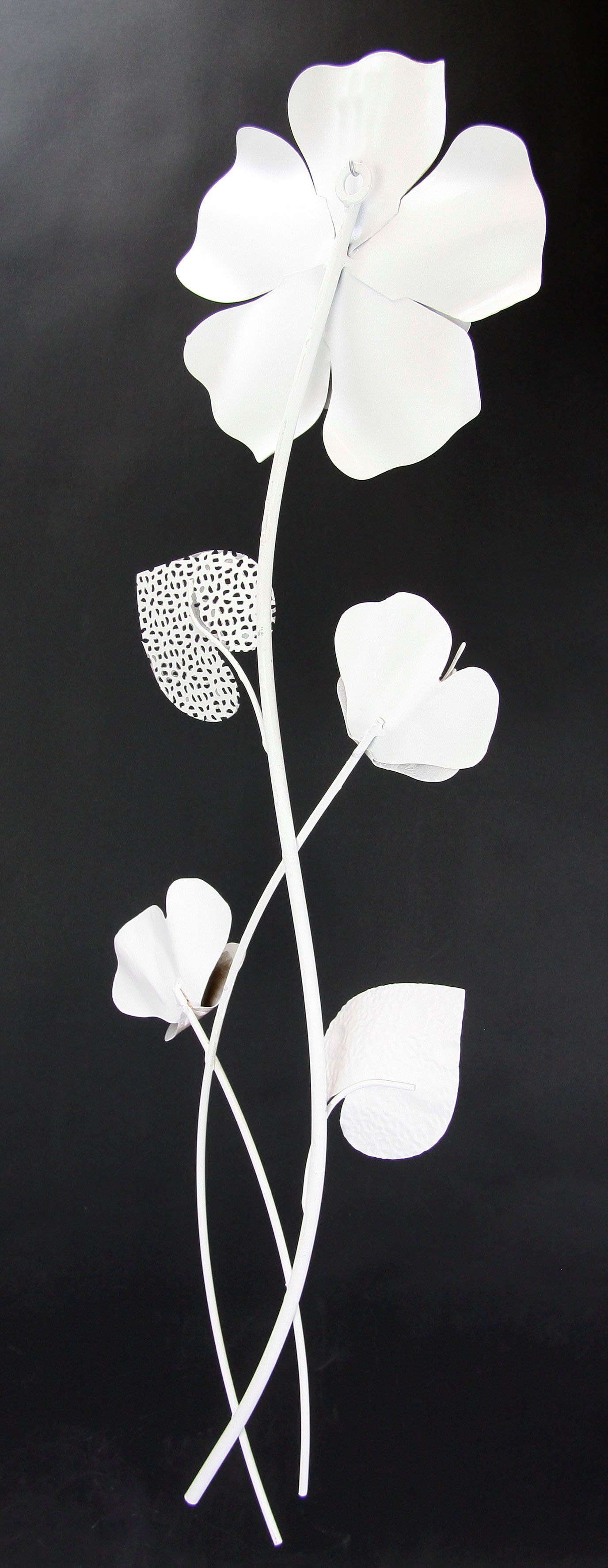 I.GE.A. Wandbild Metallbild Blumen, Wanddeko, Metall, Wandskulptur